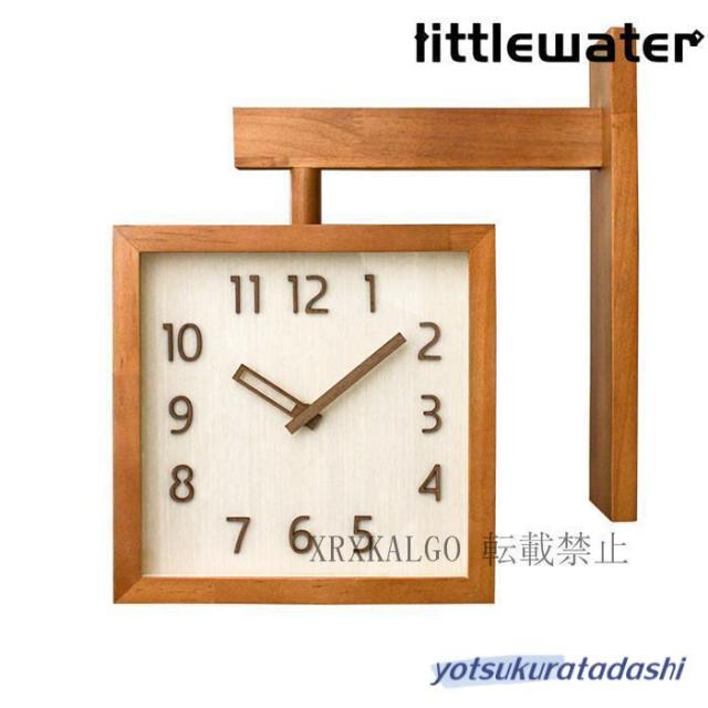 壁掛け時計 掛け時計 四角型 両面タイプ 木製 クロック 新生活応援 インテリア ガラス 壁飾り 静音 北欧 壁掛け モダン 新築祝い ギフト 電池 静音
