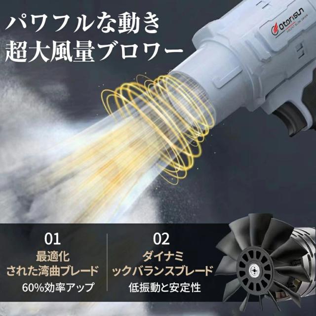 ブロワー 洗車 ブロワー 充電式 小型 250000RPM 強力 除雪 小型 電動エアダスター マキタ バッテリー互換 除塵 掃除機 車 掃除 農業 家庭用 業務用_6