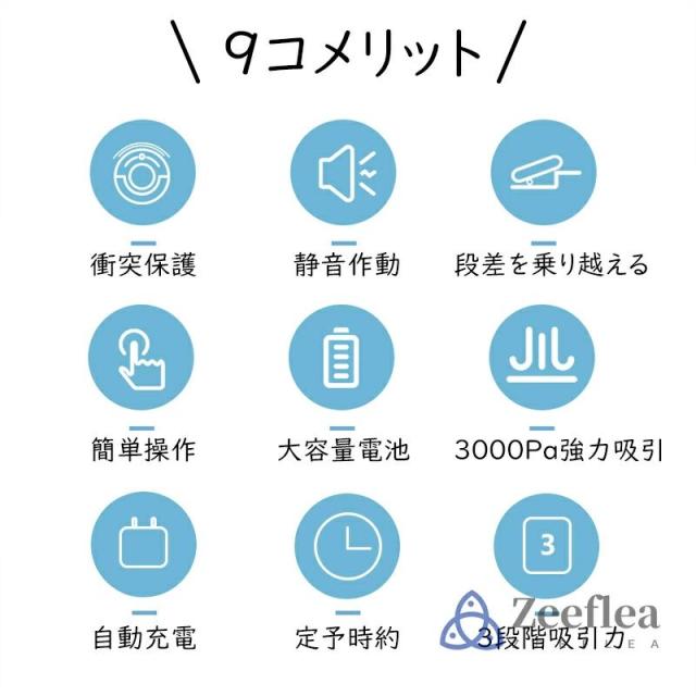 ロボット掃除機 3000Pa 強力吸引 水拭き 2in1 高性能 自動ゴミ収集 収納 比較 シンプル操作 拭き掃除 両用 自動洗浄 花粉対策 水拭き両用 落下防止 超薄型 畳 静音 あす楽 自動充電 WiFi 130分間連続稼働 乾湿拭き お掃除ロボット 床拭き_1