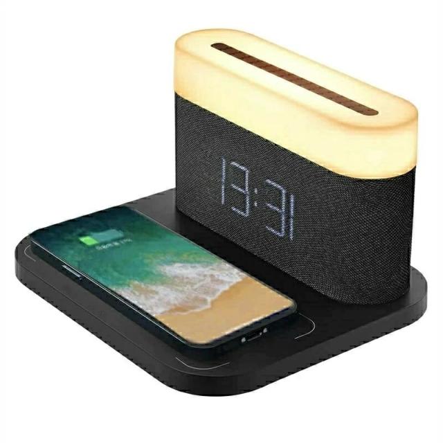 ワイヤレス急速充電器 3in1 目覚まし時計 間接照明 大音量 置き時計 おしゃれ デジタル アラーム ワイヤレス充電器 無線充電器 置き時計 卓上 アラーム機能付き アラーム時計 めざまし時計 目覚まし時計 USB給電 最大15W出力 iPhone 15/14/13 /12/11 Pro