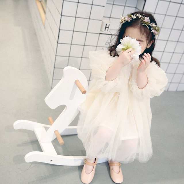 韓国子供服ベビードレス 白 チュール ボタニカル 刺繍 レース 結婚式 誕生日の通販はau PAY マーケット - 華麗販売