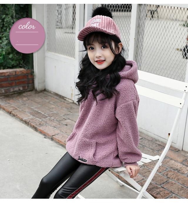 子供服 パーカー 女の子 冬 加厚 防寒 裏ボア フード付き ラムウール インナー ストリート 着まわし ボア 毛 トップス 大きいサの通販はau Wowma Cutie