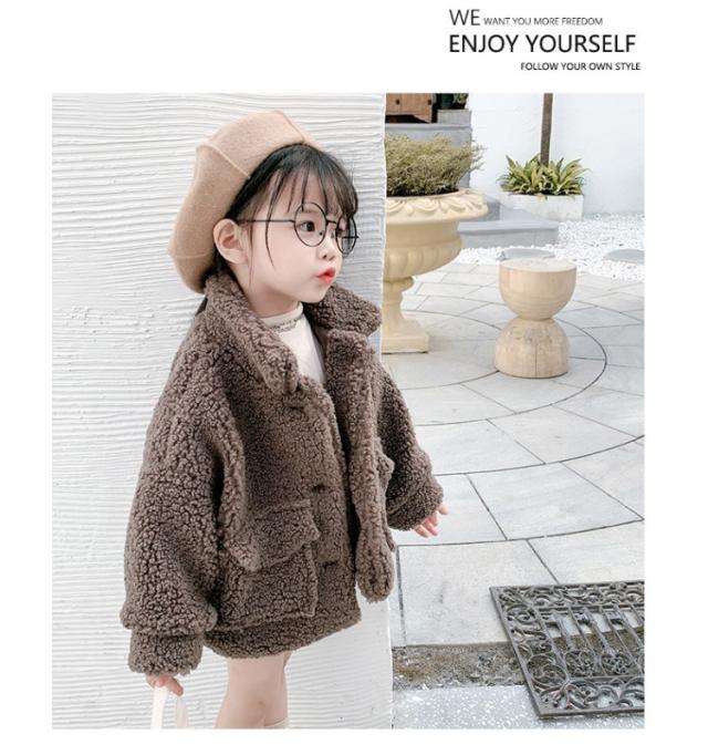 子供服 女の子 秋冬 ジャケット 韓国風 可愛い ボア 毛 加厚 コート ベビー服 シンプル アウター ラムウール カジュアル 女児 冬服 防の通販はau Pay マーケット Cutie