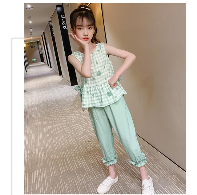 韓国子供服 夏 セットアップ 女の子 ノースリーブ トップス カジュアルパンツ 2点セット ジュニア 爽やか スウィート可愛い プリンセス の通販はau Pay マーケット Cutie