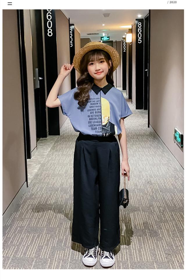 セットアップ キッズ 夏 女の子 半袖 トップス ワイドパンツ 2点セット ジュニア ファッション 人気 カジュアル ゆったり ガウチョパの通販はau Pay マーケット Cutie