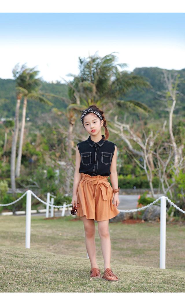 韓国子供服 カジュアルスカートセット 女の子 新作 夏物 ファッション リボン 運動会 可愛い 普段着 旅行7 9 11 13 15 17の通販はau Wowma Cutie