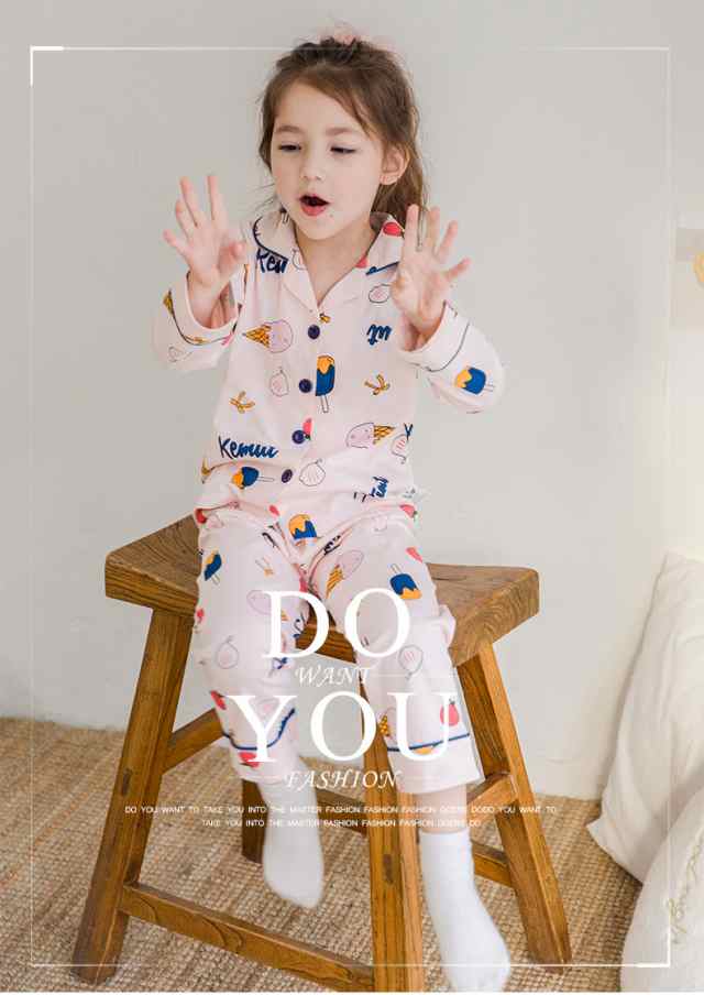 韓国子供服 ロームウエア 女の子 新作 ファッション 綿 カジュアル ゆったり スウィート 可愛い 通販 人気 冷房対策 セットアップ 着心地の通販はau Pay マーケット Cutie