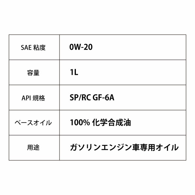 エンジンオイル 1L 0W-20 SP/RC GF-6 化学合成油PAO+HIVI TAKUMIモーターオイル 送料無料 HYBRID の通販はau  PAY マーケット - TAKUMIモーターオイル