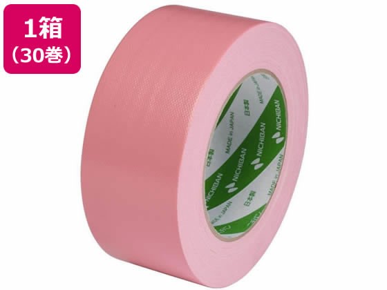 ニチバン 布粘着テープ 50mm×25m ピンク 30巻 102N11-50の通販は