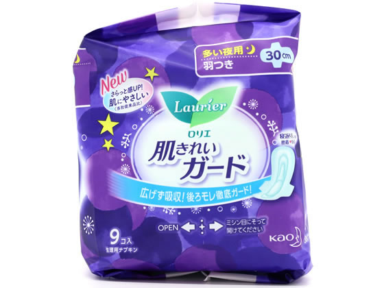 KAO ロリエ 肌きれいガード 夜用 羽つき 9コの通販はau PAY