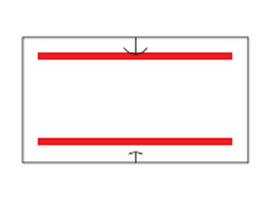 サトー ハンドラベラーSP・UNO1C共通ラベル 赤二本線 強粘 100巻の通販は 6,530円