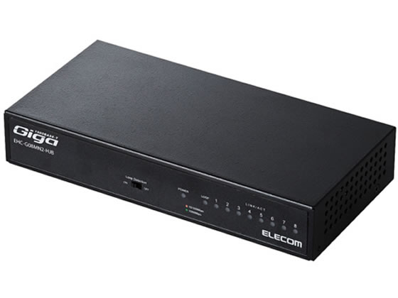 エレコム Giga対応スイッチングハブ 8ポート メタル ブラックの通販は 5,336円