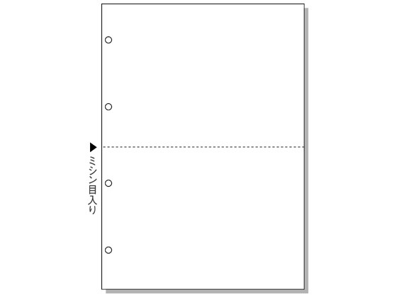 ヒサゴ マルチプリンタ帳票 A4 白紙 2面 4穴 2500枚 BPE2003