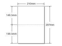 マルチプリンタ帳票 A4 白紙 2面 100枚×20袋 A4HF2-0