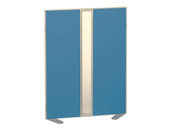 コクヨ ホームパーティション 窓付き クロス張り W900×H1500 ブルーの通販は