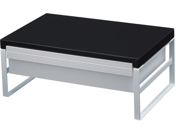 リヒトラブ 机上台 幅390mm 引出し付ハイタイプ 黒 A7342-24の通販は 5,252円