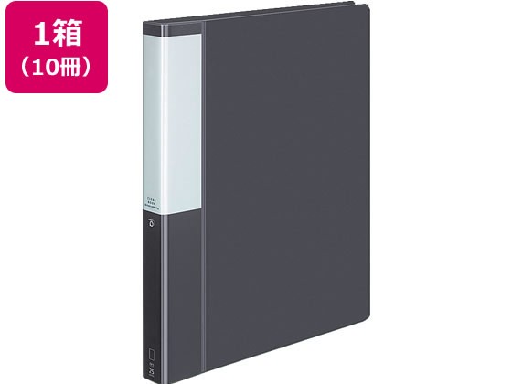 コクヨ クリヤーブック POSITY差替式A4 30穴背幅33ダークグレー10冊