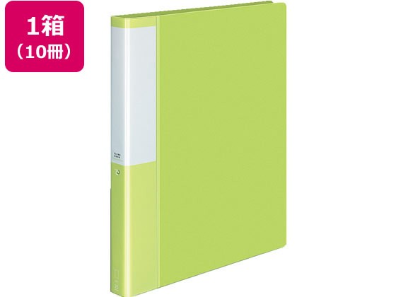 コクヨ クリヤーブック POSITY差替式A4 30穴背幅33ライトグリーン10冊