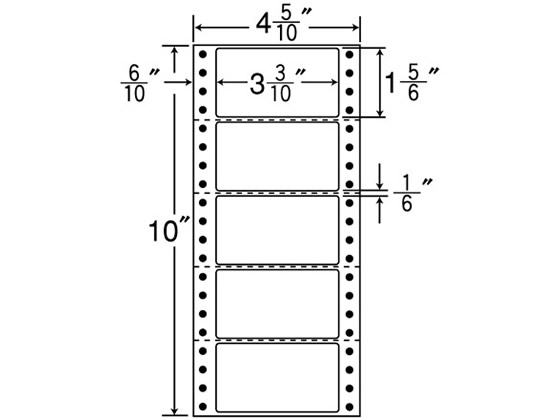 NANA 連続ラベルナナフォーム 4(5・10)×10 5面 500折×2 MM4Rの通販は