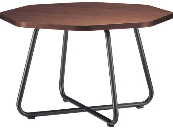 ライオン事務器 スコーグ ローテーブル 八角形 高さ380mm ウォールナットの通販は 103,939円