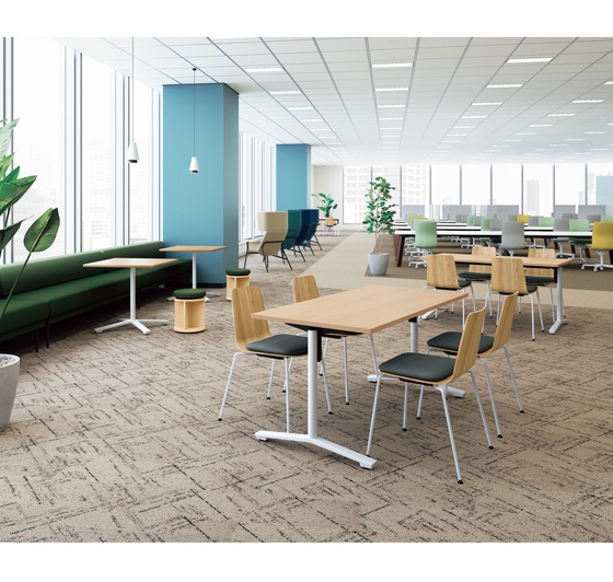 コクヨ品番 MT-V129BE6AMAW-E 会議テーブル　ビエナ　固定角型天板　配線付塗装脚アジャスター W1200xD900xH720 ビエナ コクヨ ミーティングテーブル ビエナ W 1200×900 MTV129BE6AMAWE