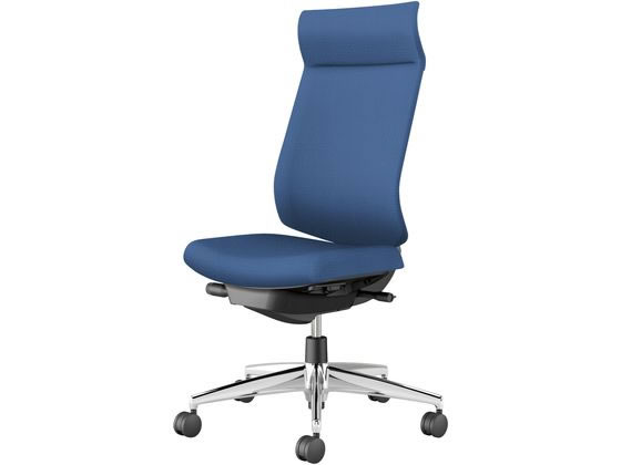 コクヨ ウィザード4 ブラックシェル アルミ脚肘無 レザー マリン(W)の通販は 49,499円