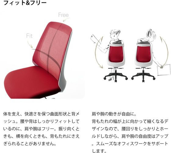 イトーキ ノナチェア 肘なし ナイロンキャスター BK LGY パソコン・オフィスチェア
