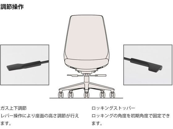イトーキ ノナチェア 固定肘 ナイロンキャスター BK BKの通販はau PAY 