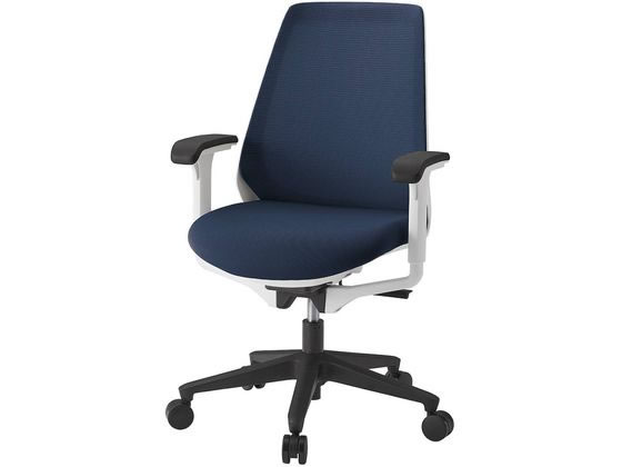 JTX 846214)会議イス GK-A31R ネイビー 肘付 ( GK-A31R NV ) プラス(株) (メーカー取寄) ジョインテックス 会議イス GK-A31R NV ネイビー 肘付 846214