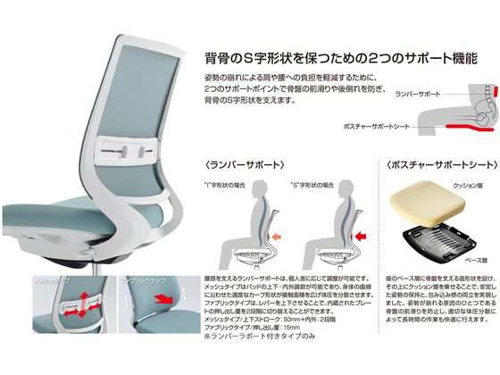 コクヨ チェア ミトラ2 肘無 ランバー付 ライトオリーブ ナイロンキャスターの通販は