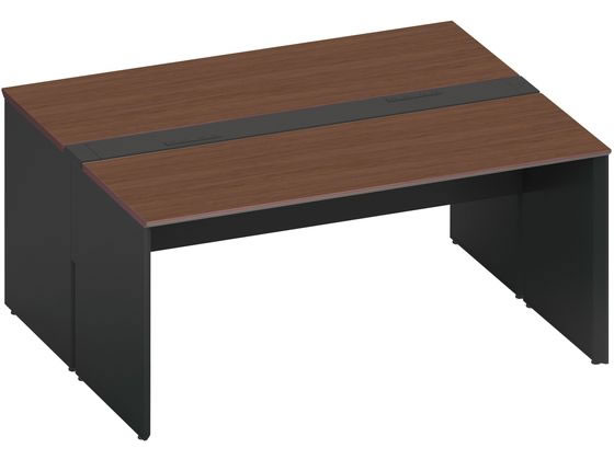 コクヨ WV+基本 固定式配線両面1600×1400 ウォールナット ブラックの通販は