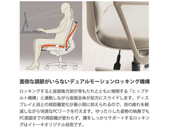 イトーキ トルテU ハイバック肘なし PV張地 ナイロン 白×ネイビーブルーの通販は