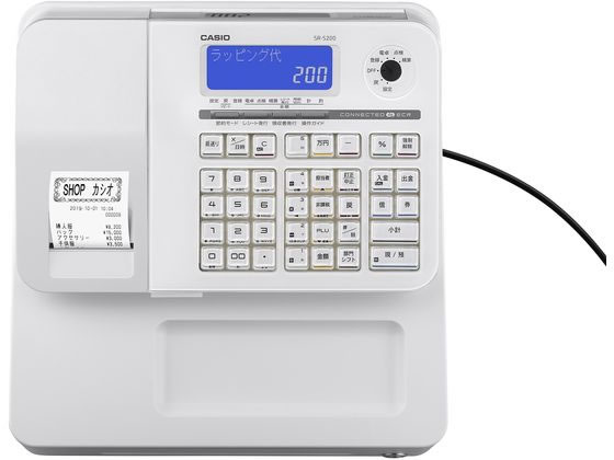 カシオ 電子レジスター10部門 ホワイト SR-S200-EX-WEの通販はau