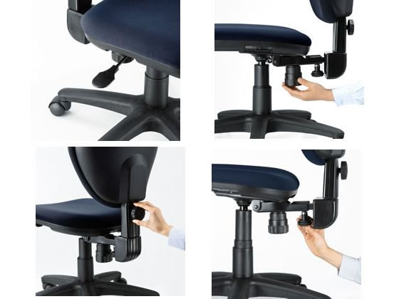 サンワサプライ オフィスチェア SNC-T162BL ブラック/ブルー〔組立式〕 サンワダイレクト本店 サンワサプライオフィス・PC周辺通販