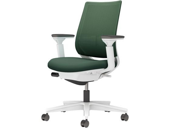 コクヨ チェア ミトラ2 可動肘 ランバー付 ディープグリーン ナイロンの通販は