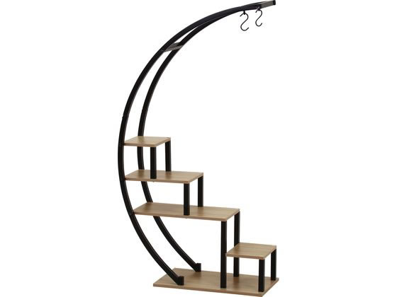 不二貿易 ディスプレイラック アーチ型KD ブラックの通販は 7,859円