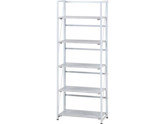 不二貿易 折りたたみシェルフ アロン5段 ストーンの通販は