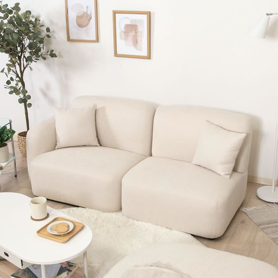 不二貿易　ソファ 1人掛けソファ Chamill アイボリー　白 不二貿易 Chamill 1人掛けソファ アイボリー