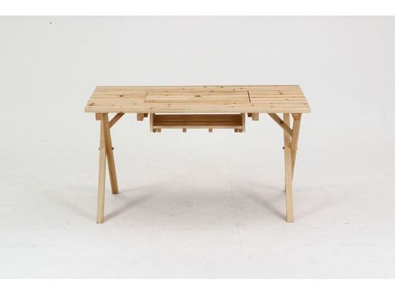 タカ　仕様変更 不二貿易 BBQテーブル&ベンチセット コンロスペース付 84524