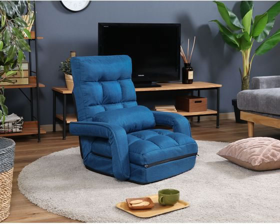 （新品）座椅子 新品 座椅子 ハイバック リクライニングチェア 回転式 コーヒー