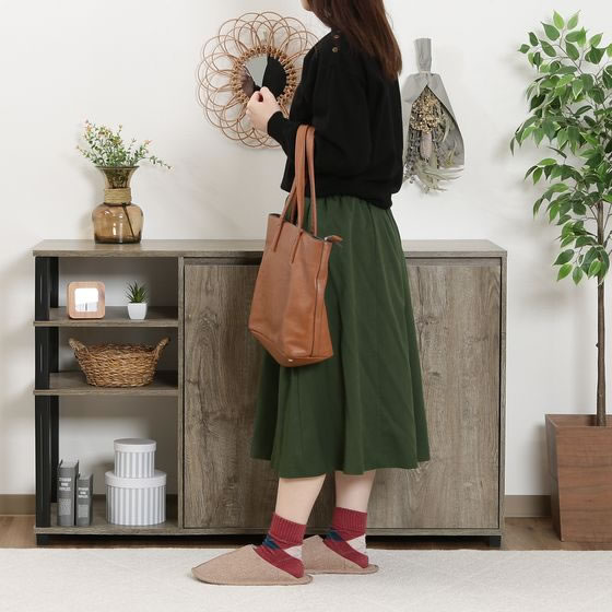 不二貿易 FIT サイドボード ナチュラル ブラック