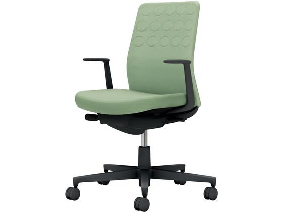 コクヨ モネット 背クッション L肘 ブラック パウダーミント(W)の通販は 44,813円