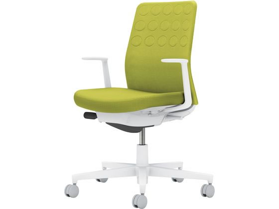 コクヨ モネット 背クッション L肘 ホワイトグレー ライトオリーブ(U)の通販は 73,713円