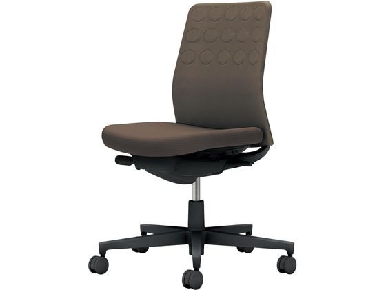 コクヨ モネット 背クッション 肘無 ブラック ダークグレージュ(U)の通販は