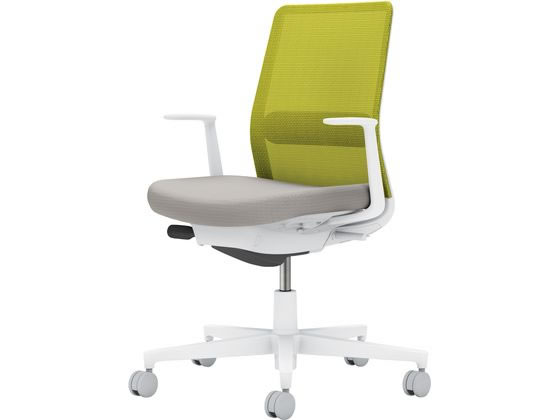 コクヨ モネット L型肘 背座別色 ライトグレー／ライトオリーブの通販はパソコン・オフィスチェア