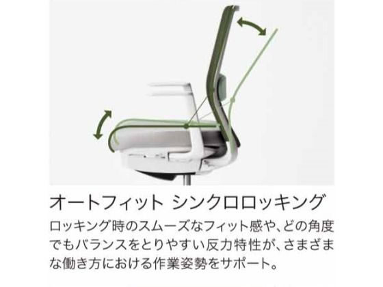 コクヨ モネット L型肘 背座別色 ライトグレー／ライトオリーブの通販は