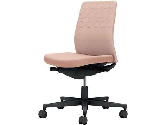 コクヨ モネット 背クッション 肘無 ブラック アッシュピンク(W)の通販は