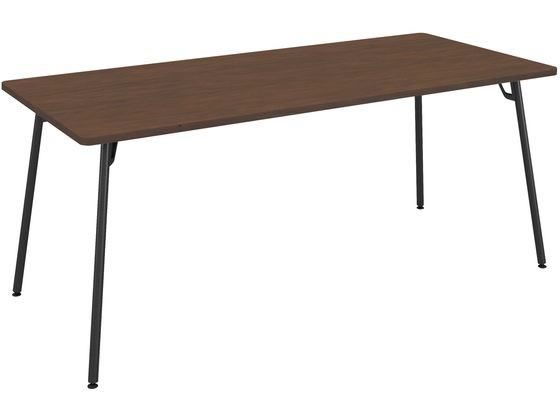 コクヨ テーブル フランカ 角形 4本脚 W1800D800H720 BR 黒脚の通販は