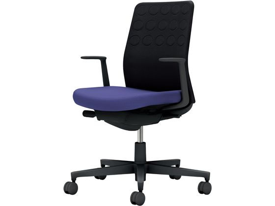 コクヨ モネット 背クッション L肘 ブラック ブラック ディープパープル(W)の通販は