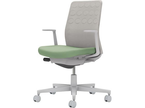 コクヨ モネット 背クッション L肘 ライトグレー ライトグレー パウダーミント(U)の通販は